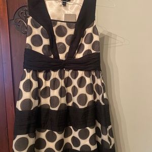 Black and white polka dot dress